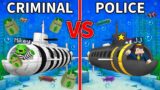 JJ's POLICE Submarine vs Mikey's CRIMINAL Submarine Build Battle in Minecraft – Maizen