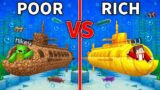 JJ's RICH Submarine vs Mikey's POOR Submarine Build Battle in Minecraft – Maizen