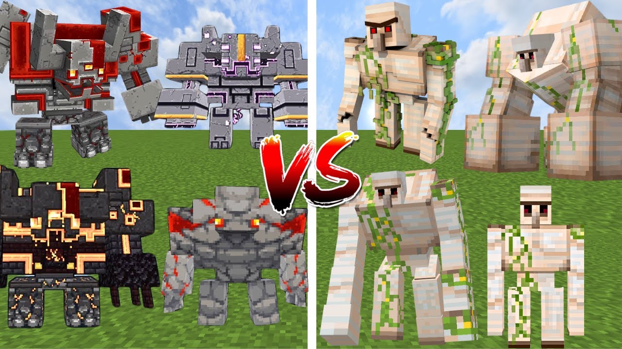 MONSTROSITIES vs IRON GOLEMS AT EVERY AGE | Minecraft Mob Battle ...