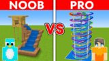 NOOB vs PRO: MODERN WATER PARK Build Challenge in Minecraft