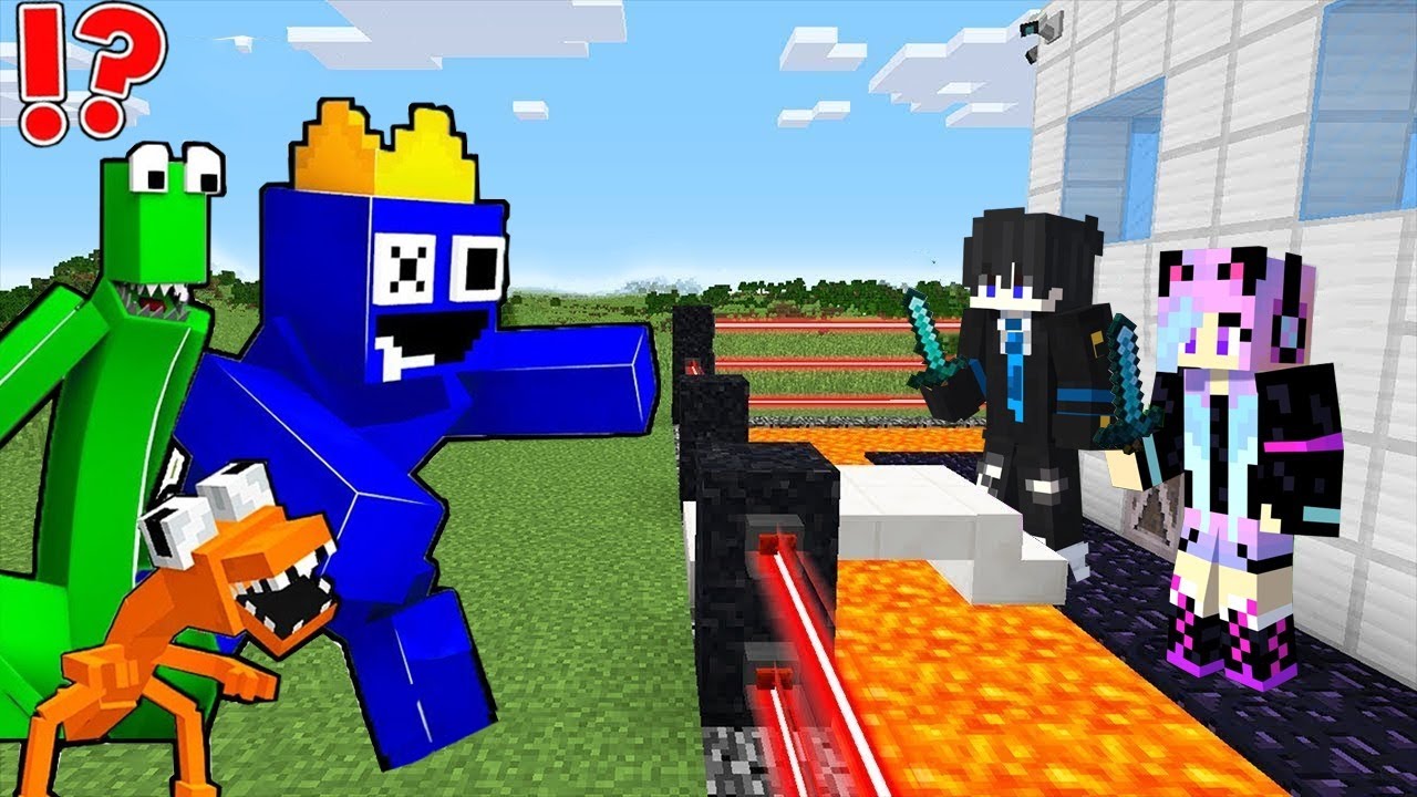 Rainbow Friends Vs Security In Minecraft Minecraft Videos