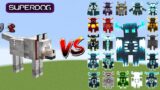 SuperDog vs All Warden Bosses,Mutant Warden,Giant Warden – Minecraft Mob Battle