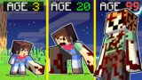 Surviving 99 Years as GIANT ALEX In Minecraft!
