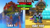 We Survived 100 Days On MYSTERIOUS ISLAND In Minecraft Hardcore | Duo 100 Days