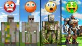 iron golem with different emoji in Minecraft