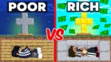 Poor GRAVE vs Rich GRAVE Survival Battle in Minecraft!