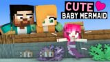 ADOPTED Baby Mermaid: Herobrine & ALEX: SAD MINECRAFT ANIMATION