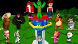 All MASHA and The BEAR Monsters vs Paw Patrol House jj and mikey challenge in Minecraft – Maizen