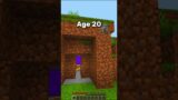 Bases At Different Ages (World's Smallest Violin) #minecraft #shorts