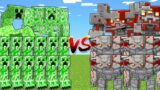 CREEPERS vs REDSTONE GOLEMS in Mob Battle