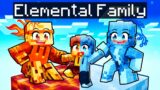 Having a SECRET ELEMENTAL FAMILY in Minecraft!