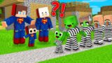 How JJ Family Superman Arrested Mikey Family in Minecraft (Maizen)