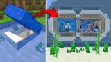 How To Build A MODERN UNDERWATER SECRET BASE in Minecraft (tagalog)