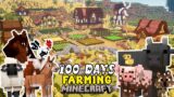 I Spent 100 DAYS Building a FARM In MINECRAFT