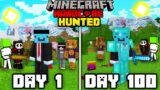 I Survived 100 Days HUNTED in Minecraft… Here’s What Happened