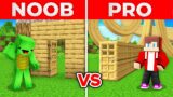 JJ And Mikey NOOB vs PRO NEW STRANGE DOOR in Minecraft Maizen