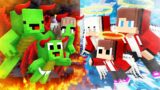 JJ Angel Family vs Mikey Demon Family Survival Battle in Minecraft ! (Maizen)