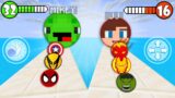 JJ and Mikey 2048 SuperHero Balls 3D Game – Maizen Minecraft Animation