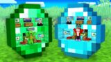 JJ and Mikey Found The SMALLES DIAMOND and EMERALD HOUSE in Minecraft Maizen!