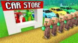 JJ and Mikey Opened a Super Car Shop in Minecraft Maizen!