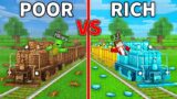 JJ's RICH Train vs Mikey's POOR Train Build Battle in Minecraft – Maizen