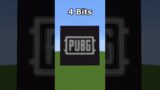 Minecraft VideoGames 1 bit 2 bits 4 bits 8 bits 16 bits 32 bits 64 bits 128 Bits #shorts