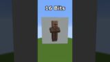 Minecraft Villager 1 bit 2 bits 4 bits 8 bits 16 bits 32 bits 64 bits 128 Bits #shorts