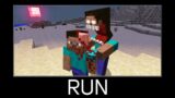 Minecraft wait what meme part 537 (Scary Herobrine and Steve)