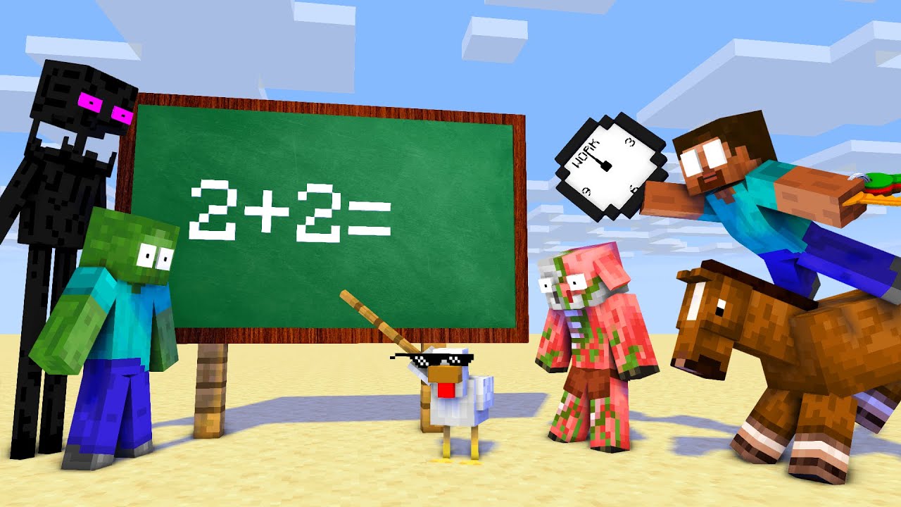 Monster School : HEROBRINE OVERSLEPT WORK Challenge - Minecraft ...