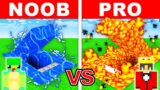 NOOB vs PRO: SECRET ELEMENTAL BASE Build Challenge in Minecraft!