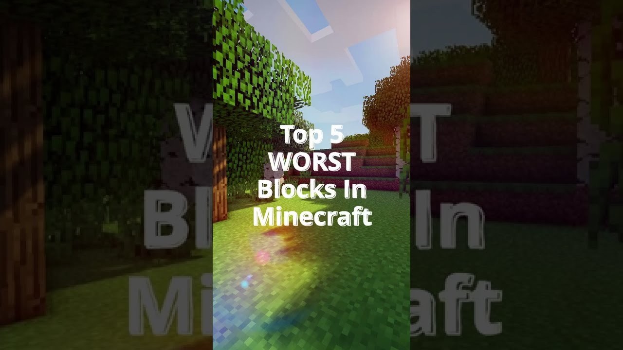 Top 5 Worst Blocks in Minecraft... Minecraft videos