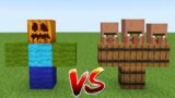 all villager golem all mutant zombies battle in minecraft