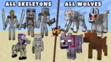 All Skeletons vs All Wolves in Minecraft – Minecraft Mob Battle