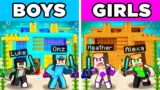 BOYS vs GIRLS UNDERWATER HOUSE Battle In Minecraft!