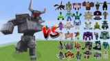 Ferrous Wroughtnaut vs All Minecraft Bosses – Minecraft Mob Battle