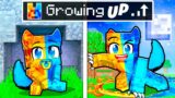 GROWING UP as a ELEMENTAL DIREWOLF In Minecraft!