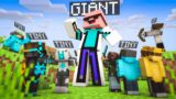 I Joined this GIANTS Vs TINY ONLY Minecraft Server