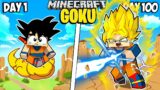 I Survived 100 Days as GOKU in Minecraft