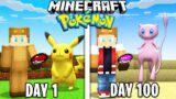 I Survived 100 Days in Minecraft POKEMON