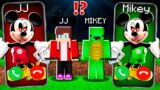 JJ Creepy Mickey Mouse vs Mikey Mickey Mouse CALLING to JJ and MIKEY at 3am ! – in Minecraft Maizen