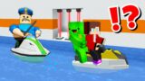 JJ and Mikey vs ROBLOX WATER BARRY'S PRISON RUN CHALLENGE in Minecraft / Maizen animation