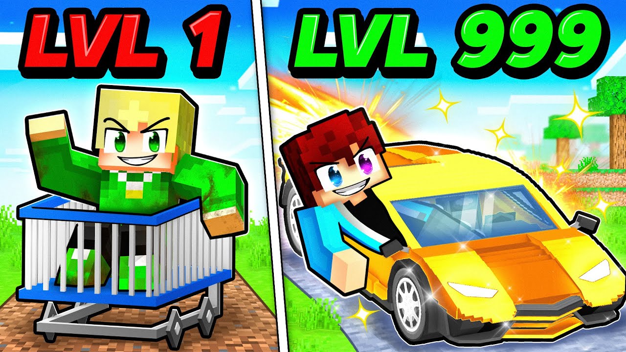 Level 1 Vs Level 999 Snelste Auto In Minecraft Minecraft Videos