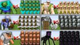 MUTANT MOBS vs 100 MOBS in Minecraft Mob Battle