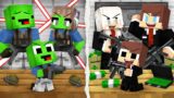 Mikey Family CRIMINALS vs JJ Family GUARDS Survival Battle in Minecraft (Maizen)