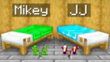 Mikey Family EMERALD vs JJ Family DIAMOND HOUSE INSIDE BED Battle in Minecraft (Maizen)