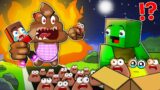 Mikey and JJ Rescue POU VILLAGE from GIANT POOP in Minecraft – Maizen Journey