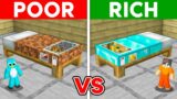 Milo POOR vs Chip RICH: HOUSE INSIDE BED Build Challenge in Minecraft