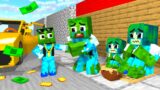 Monster School : Should RICH Zombie Save His POOR Family? – Minecraft Animation