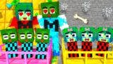 Monster School : Zombie x Squid Game Family Sisters vs Brothers – Minecraft Animation