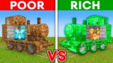 POOR TRAIN vs RICH TRAIN Build Challenge in Minecraft